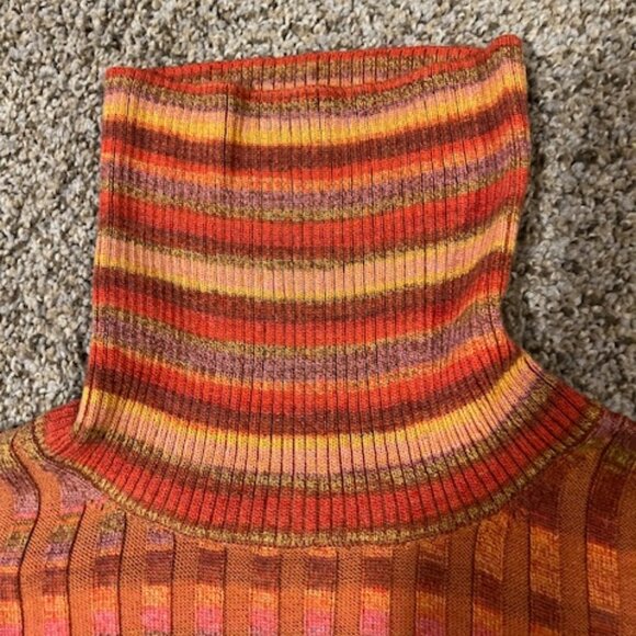 Anthropologie Moth Orange Turtleneck Sweater - size Medium - Picture 5 of 10